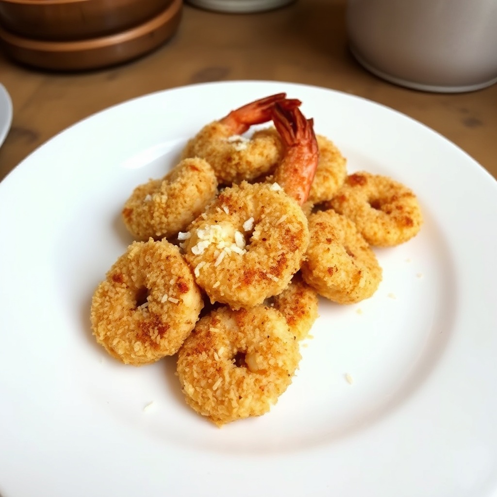 Knusprige Kokos-Panko-Garnelen