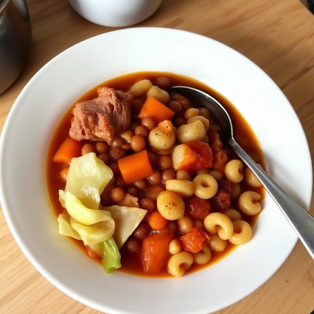 Herzhafter Portugiesischer Bohnensuppe