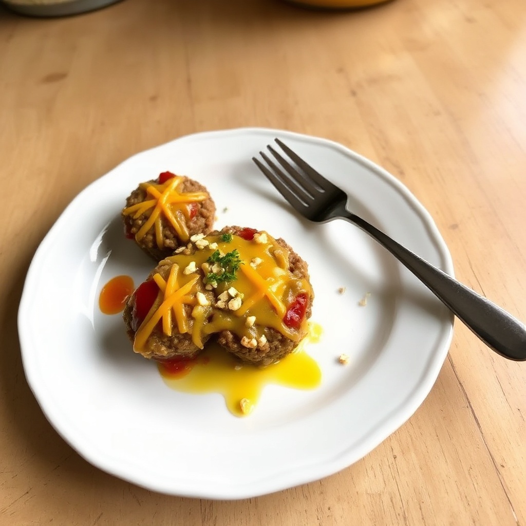 Mini Cheddar Hackbraten Bissen