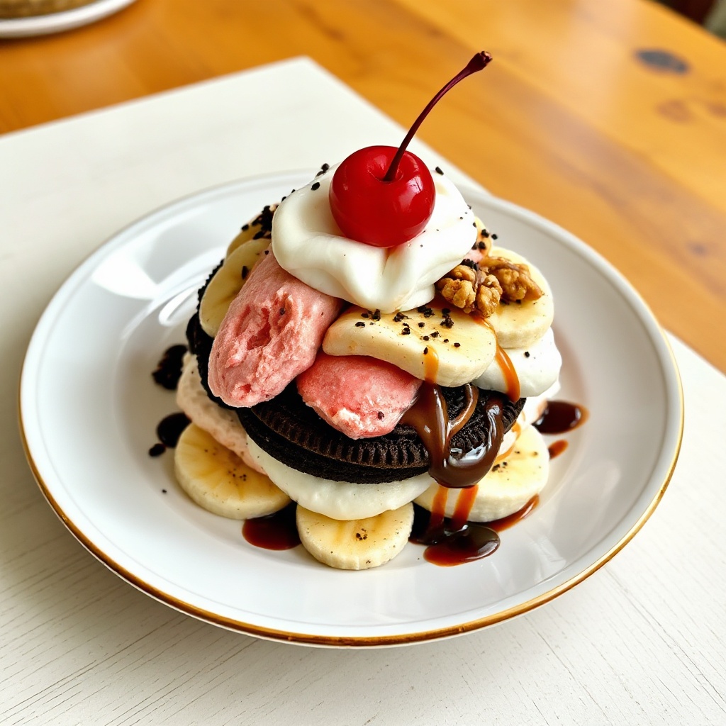 Layered Banana Ice Cream Delight
