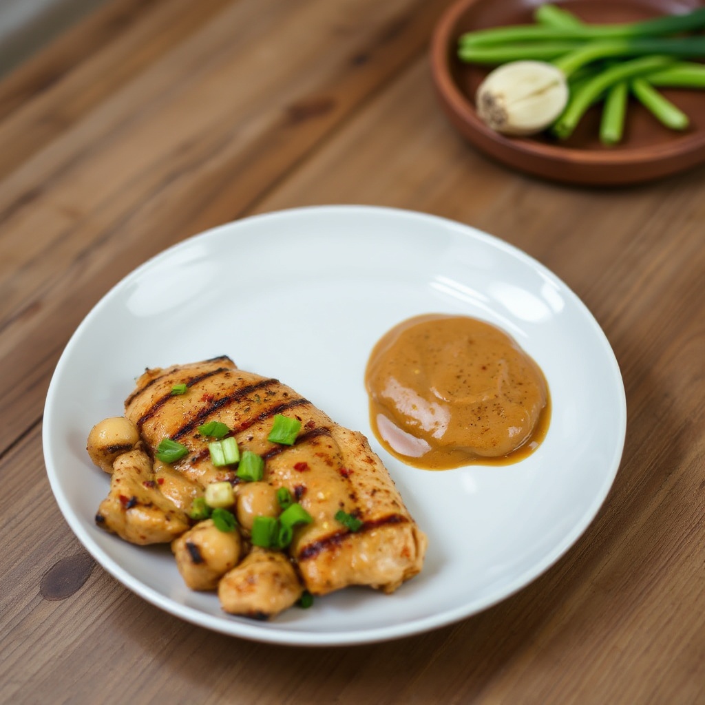 Pollo Grigliato Salato con Salsa di Arachidi