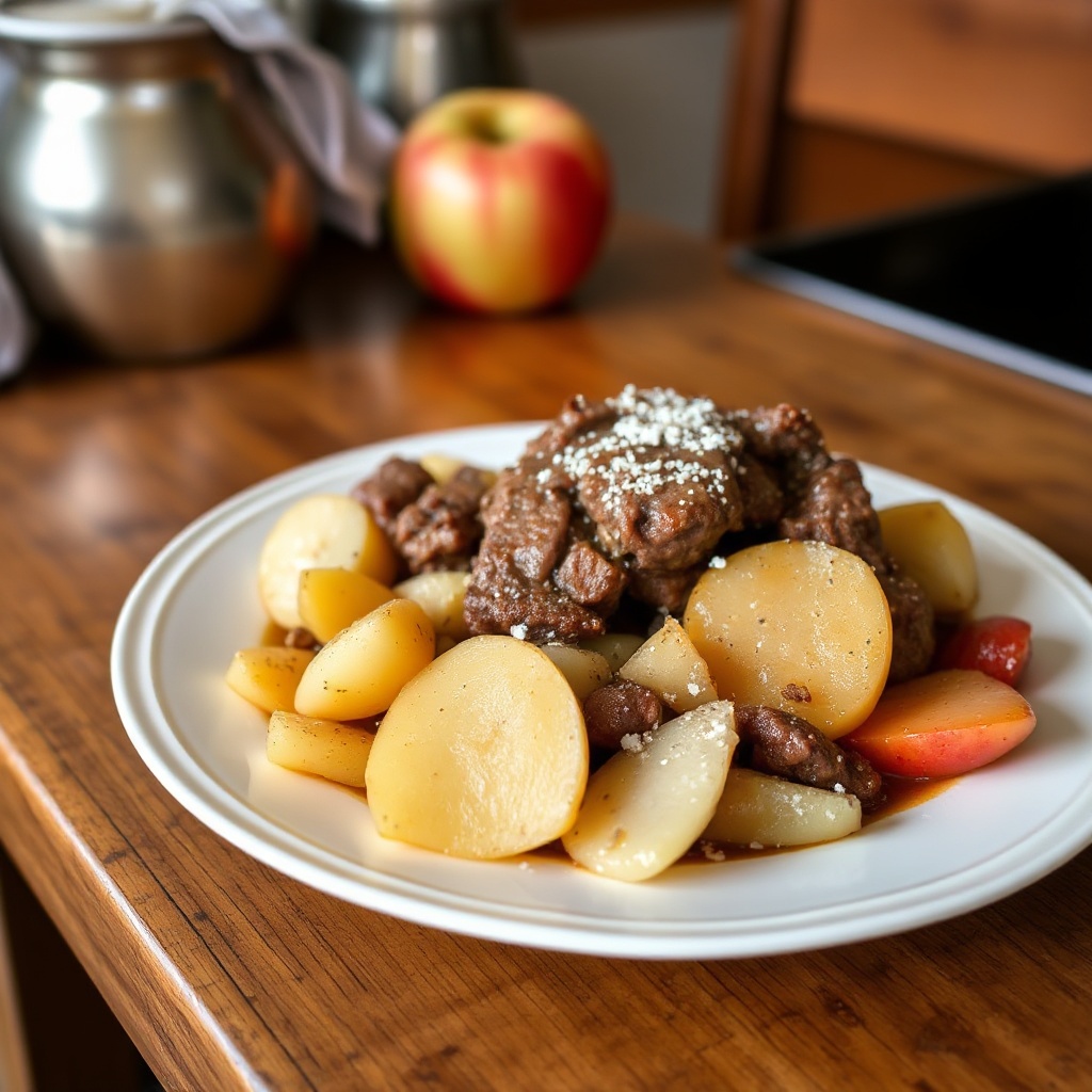 Herzhafter Apfel-Infundierter Schmorbraten