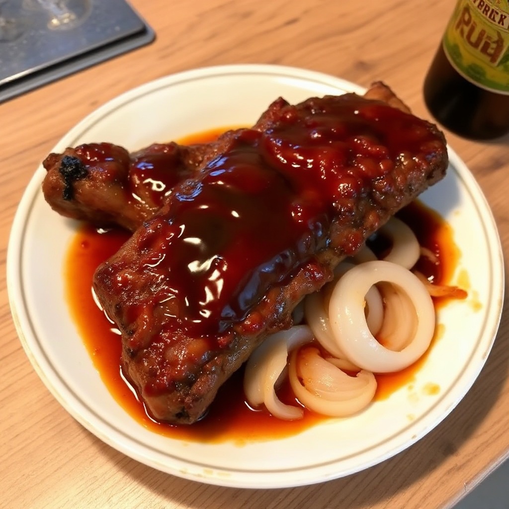 Savory Beer-Braised Pork Ribs with BBQ Glaze