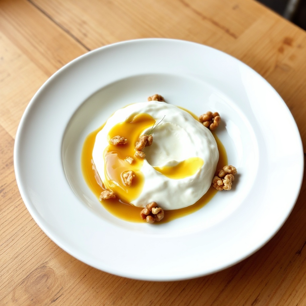 Cremiger griechischer Joghurt mit Honig und Walnüssen