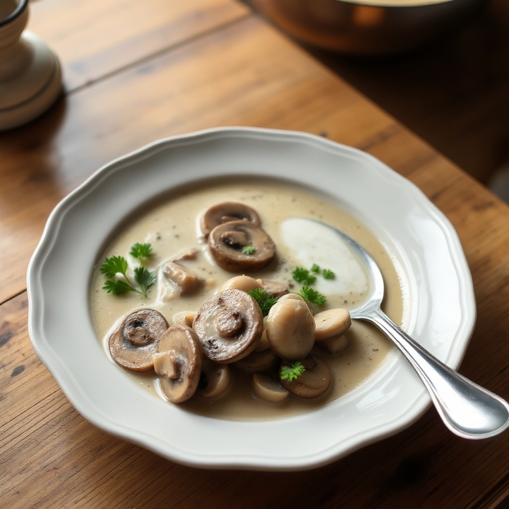 Zuppa Cremosa di Funghi