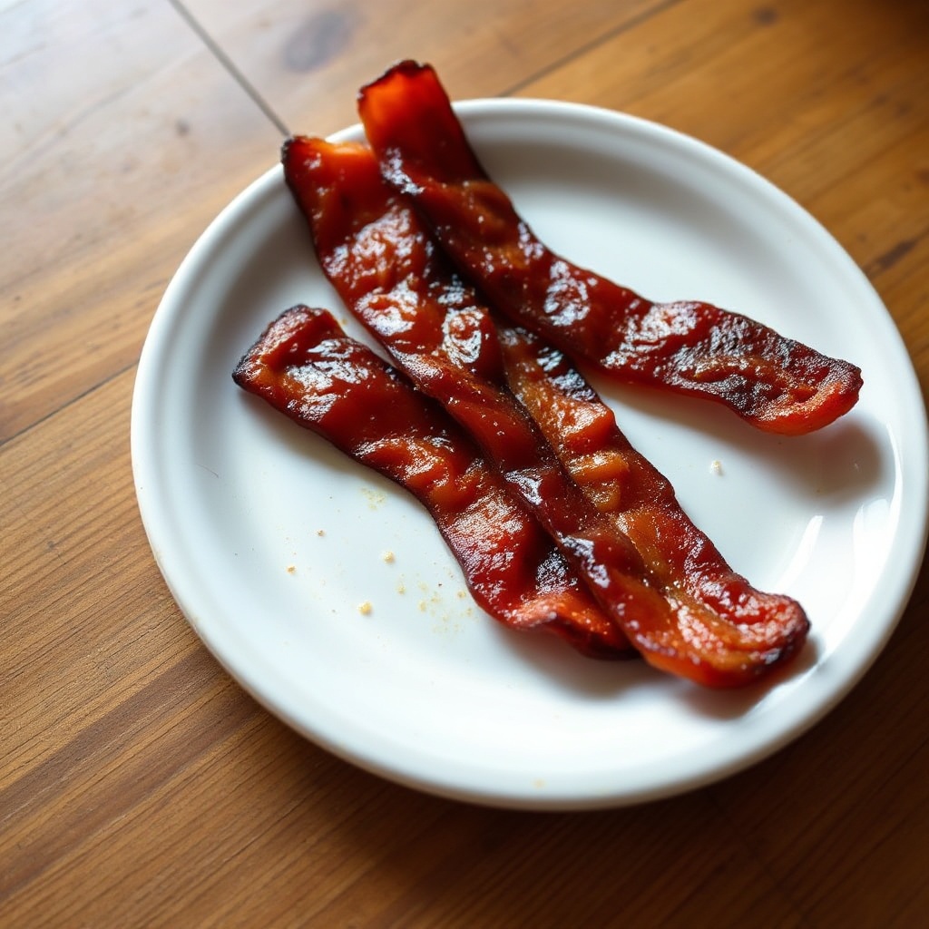 Süßes und Würziges Glasiertes Bacon