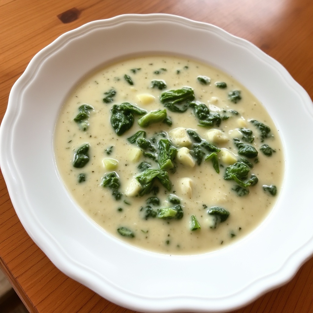 Creamy Spinach and Celery Soup