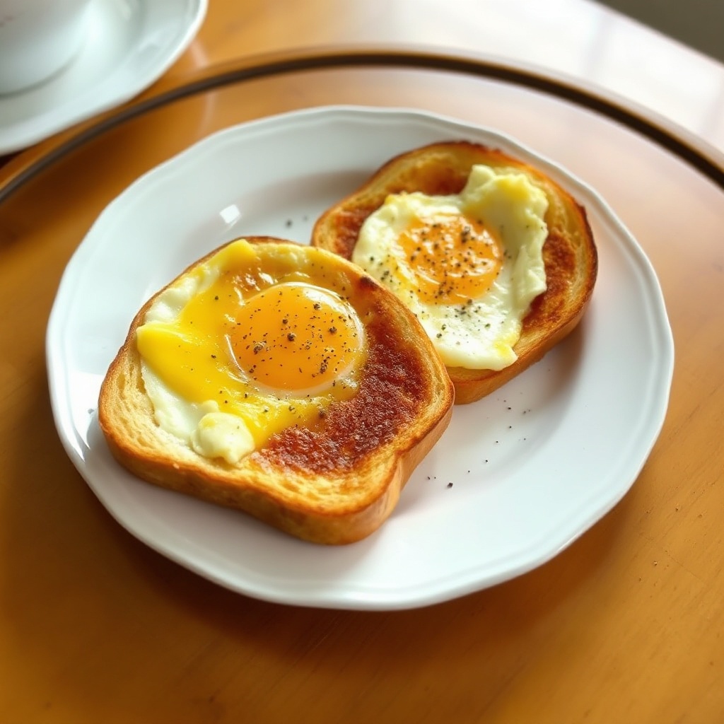 Goldene Eier-Toast-Delikatesse