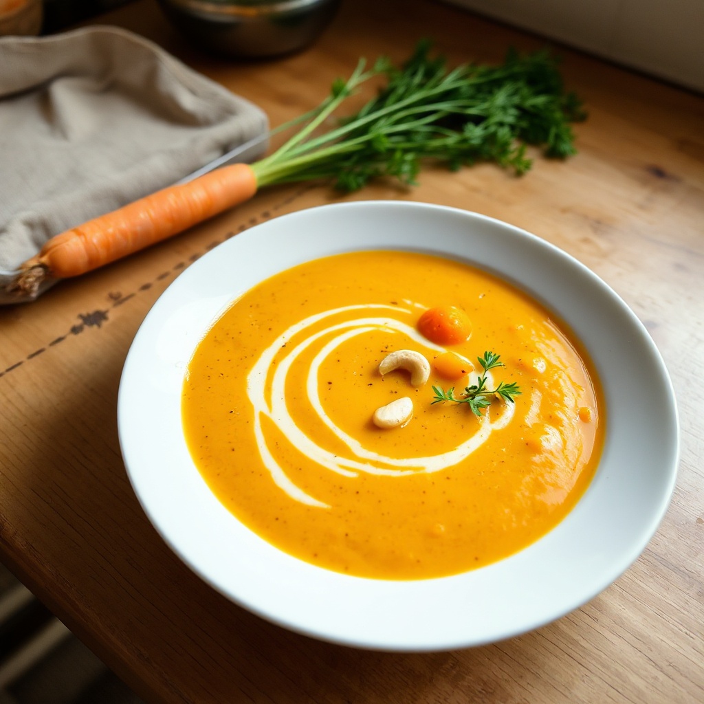 Cremige Cashew-Möhren-Suppe