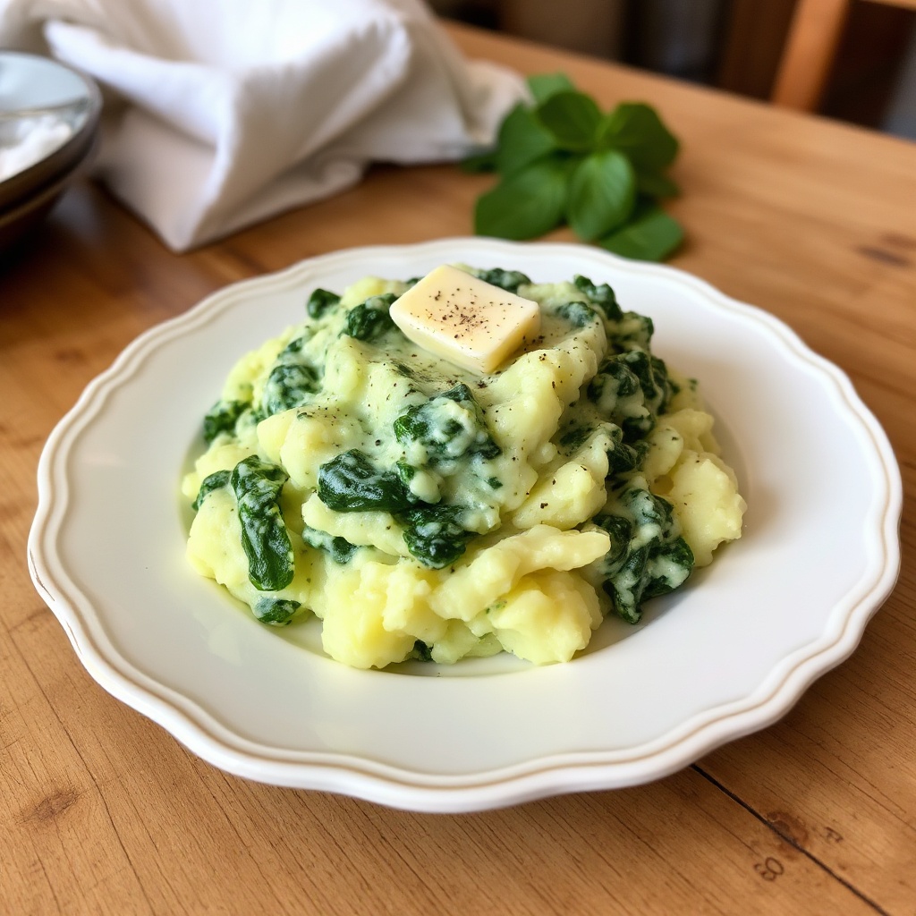 Cremige Spinat-Kartoffelpüree