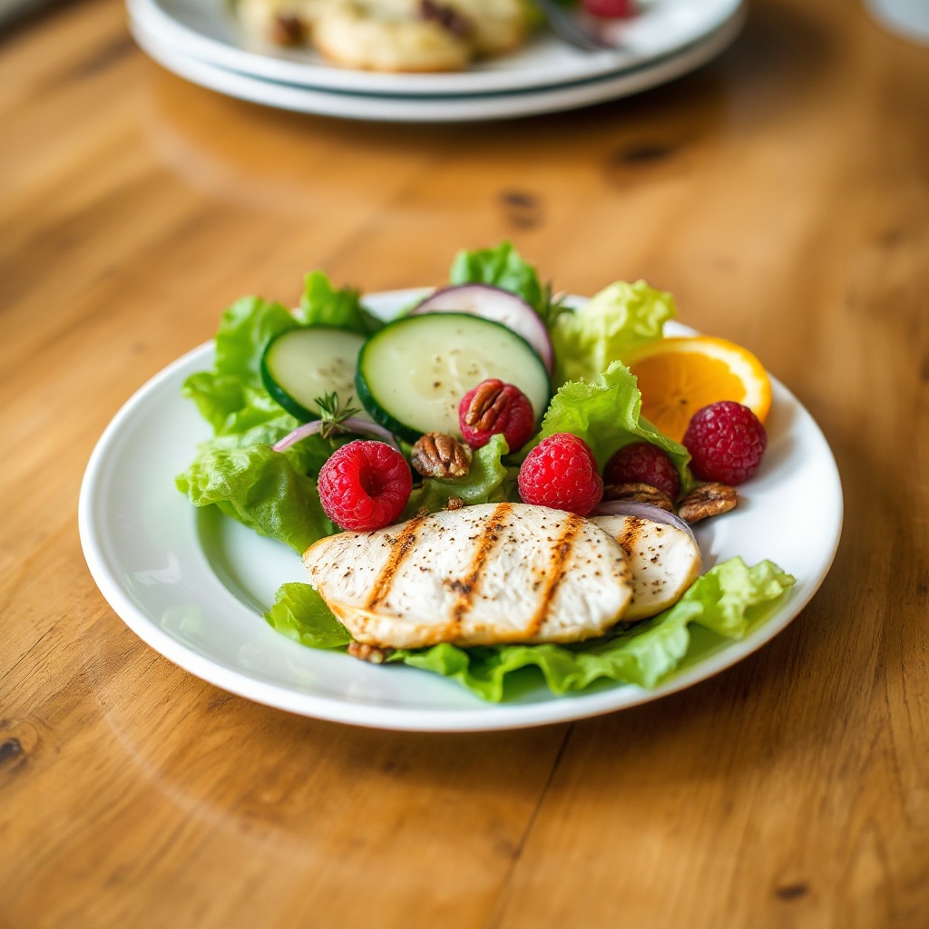 Insalata di Pollo Grigliato con Agrumi e Frutti di Bosco