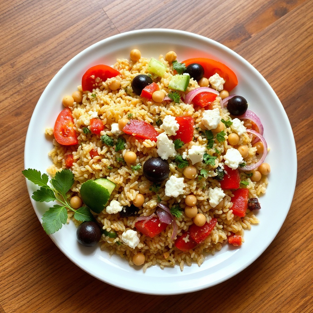 Mediterraner Orzo-Salat Genuss