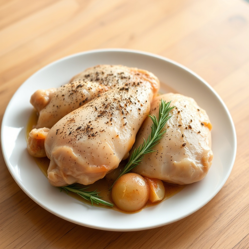 Langsam gekochtes Kräuter-Hühnchen