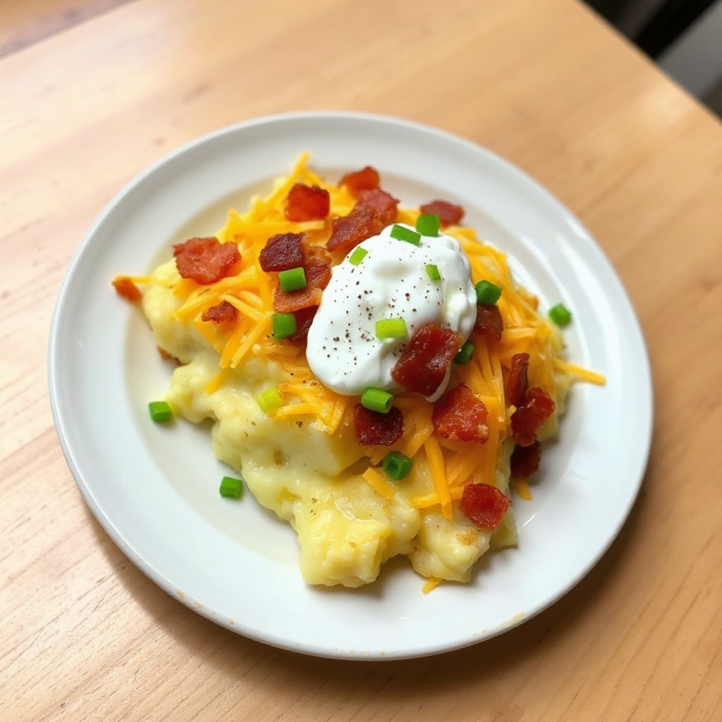 Überbackene Käse-Kartoffelauflauf