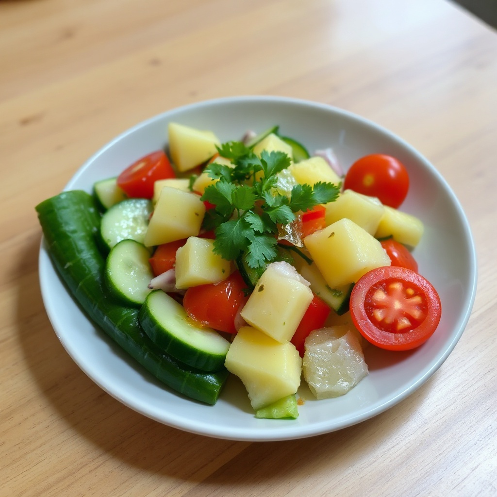 Insalata Tropicale Rinfrescante con Salsa al Lime