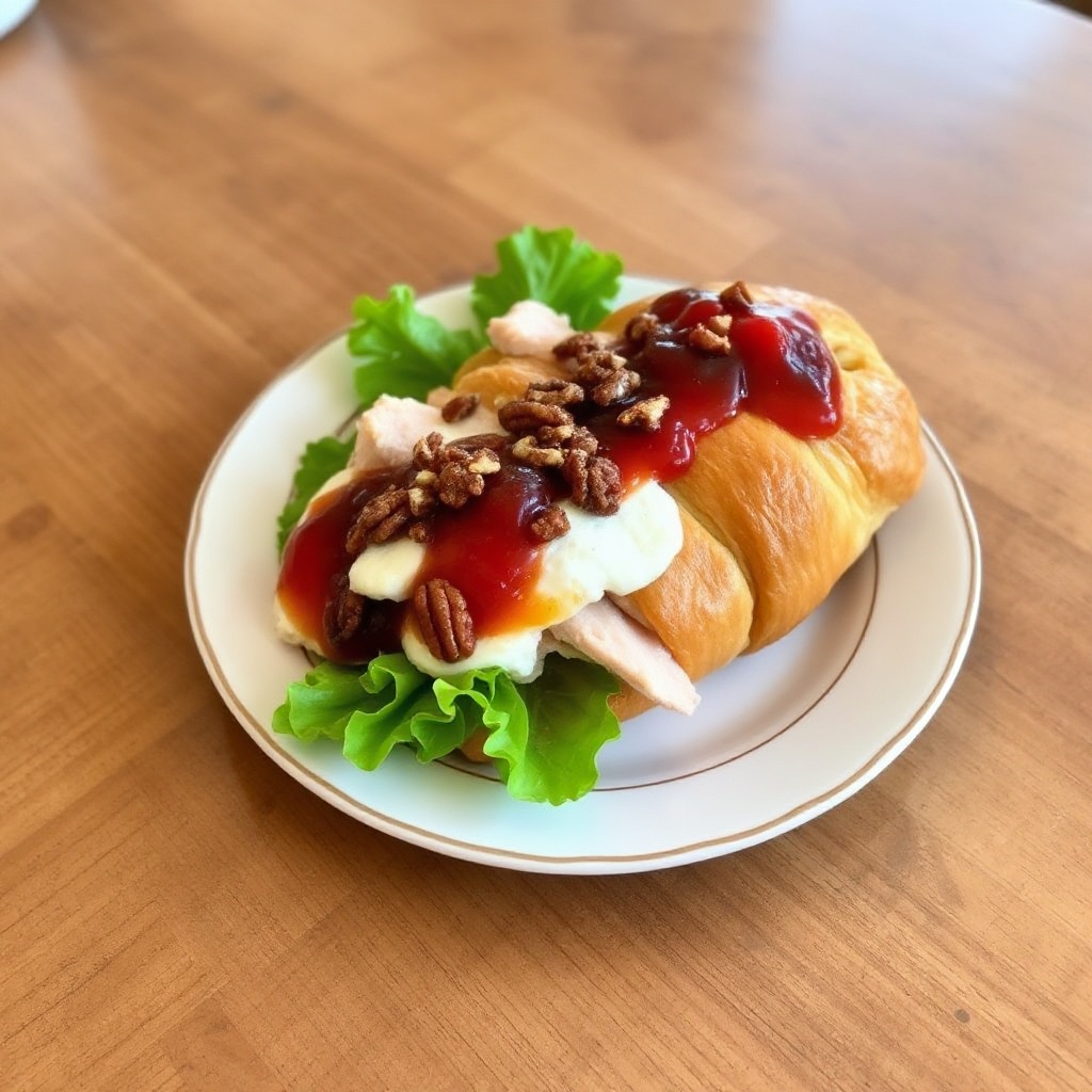 Truthahn- und Cranberry-Croissant-Delight