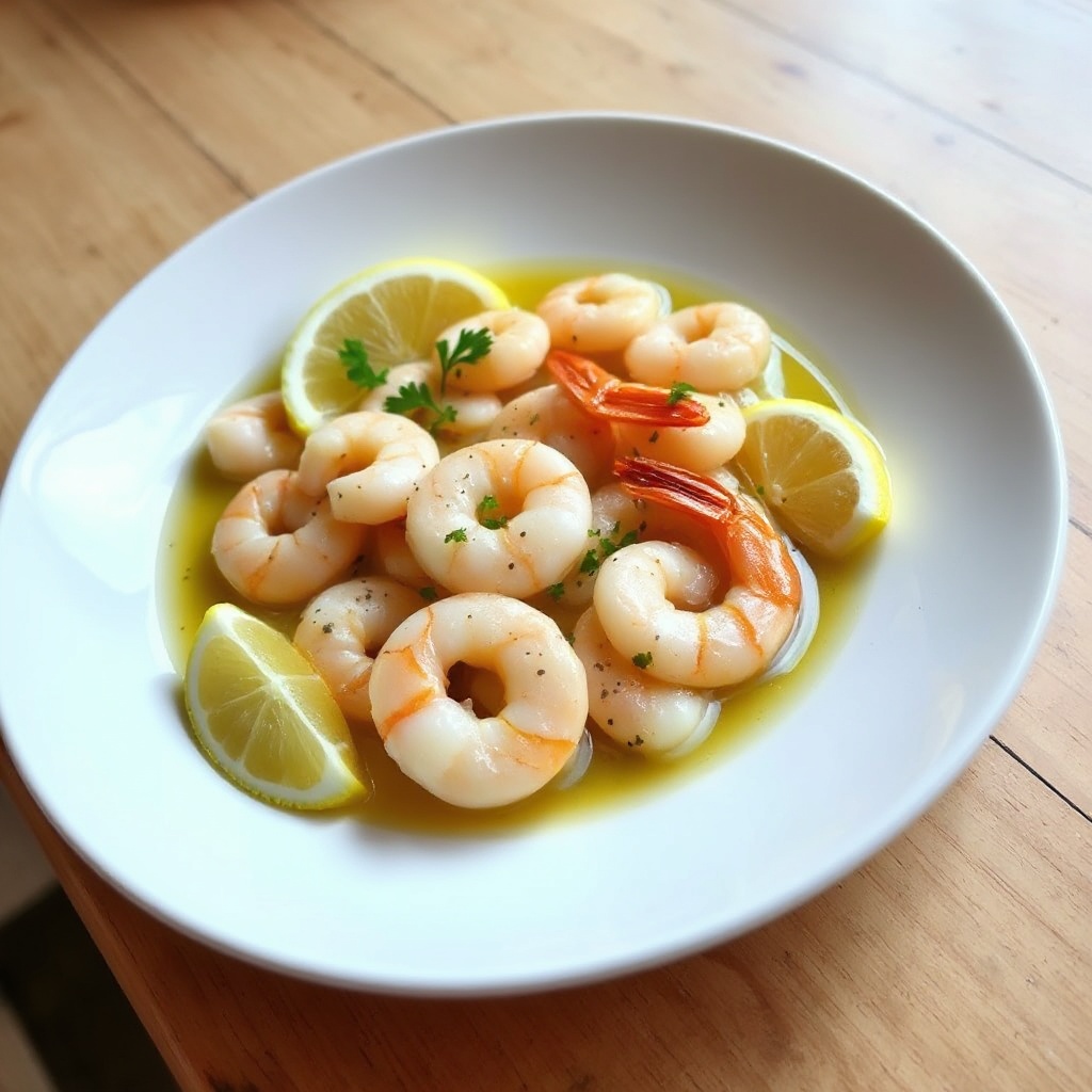 Gamberetti al Limone e Aglio