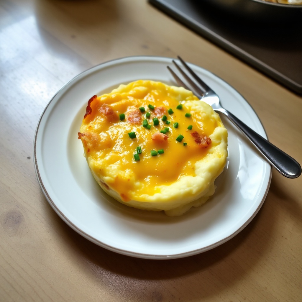 Soufflé di Patate con Prosciutto Croccante