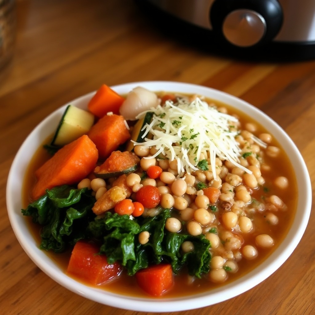 Slow Cooker Hearty Vegetable Barley Soup