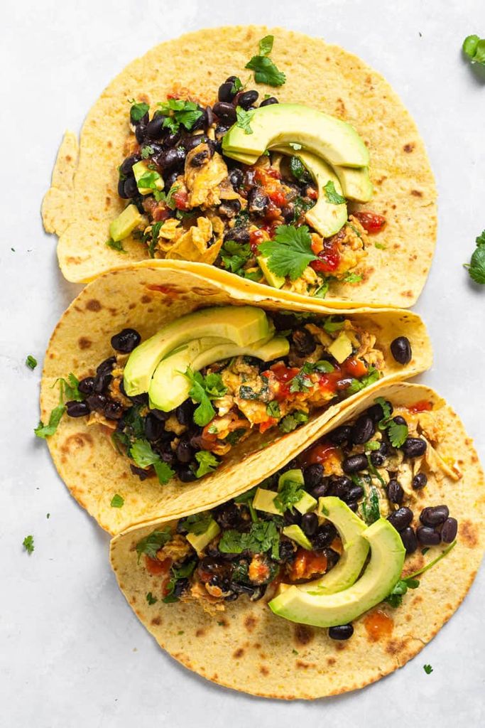5-Minuten Vegetarische Frühstücks-Tacos