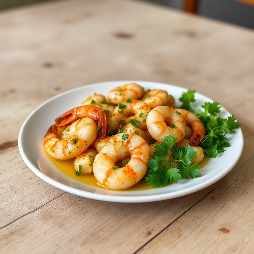 Würzige Knoblauch-Garnelen mit Kräutern