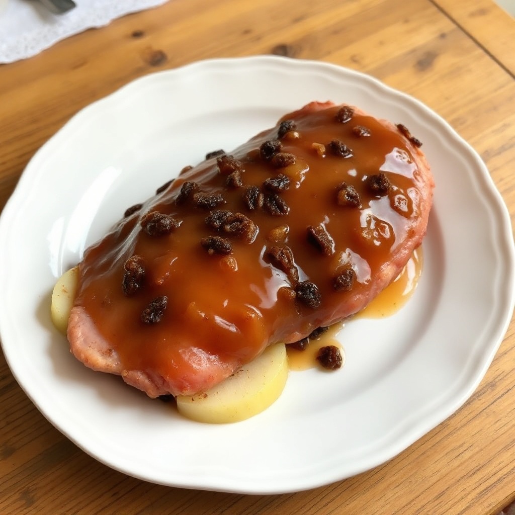 Spiced Apple Raisin Glaze for Ham