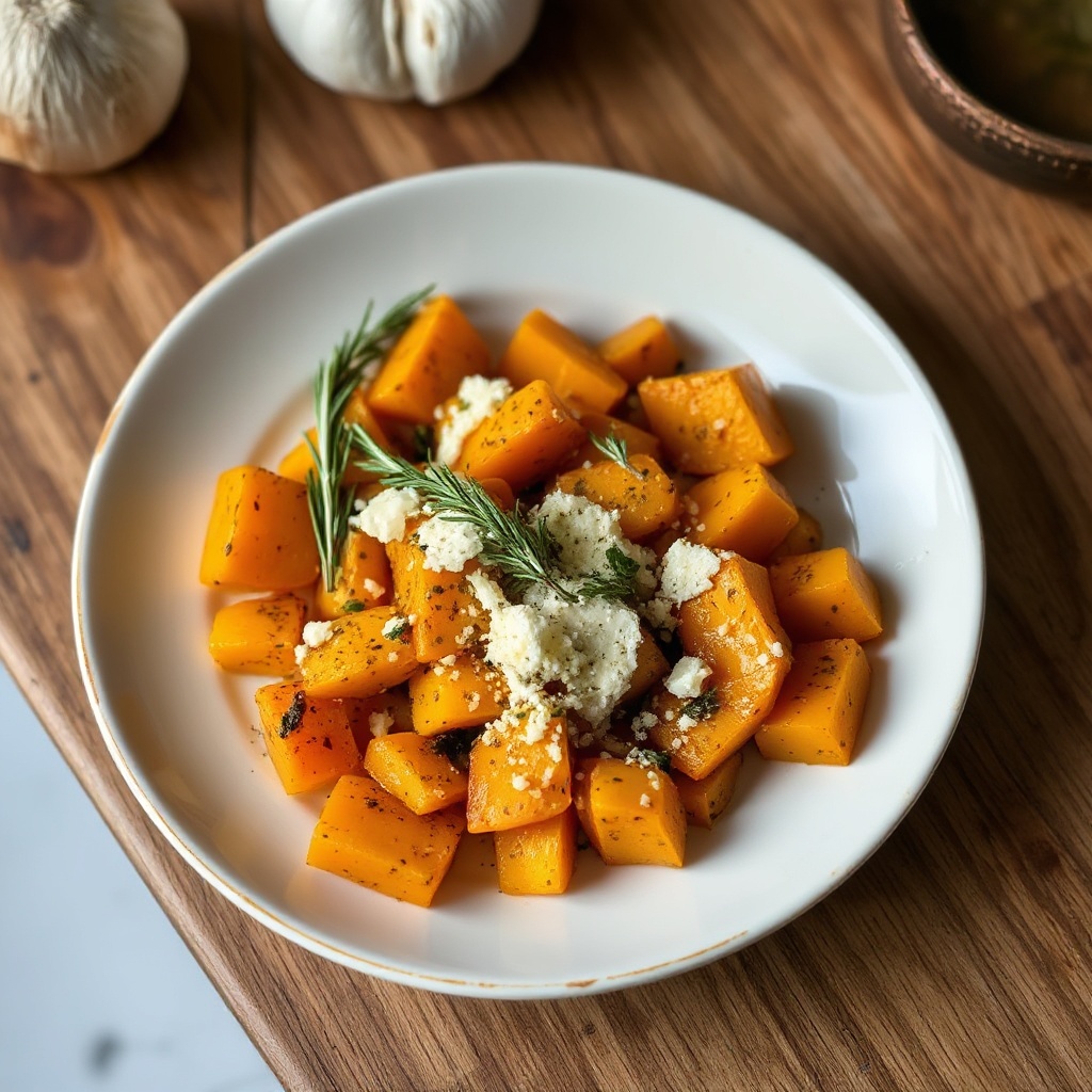 Zucca Butternut Arrosto con Erbe Aromatiche