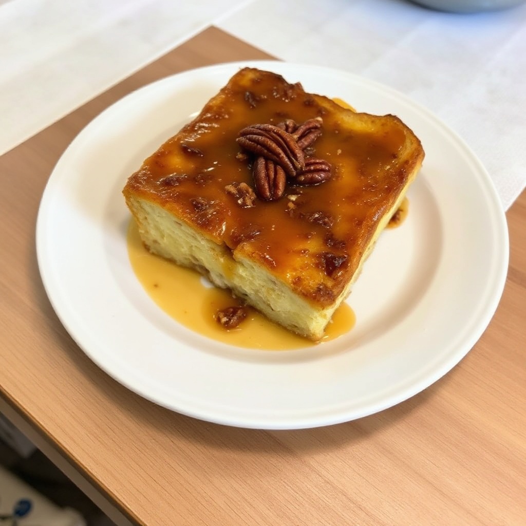 Casseruola di Toast Francese con Noci Pecan Caramellate