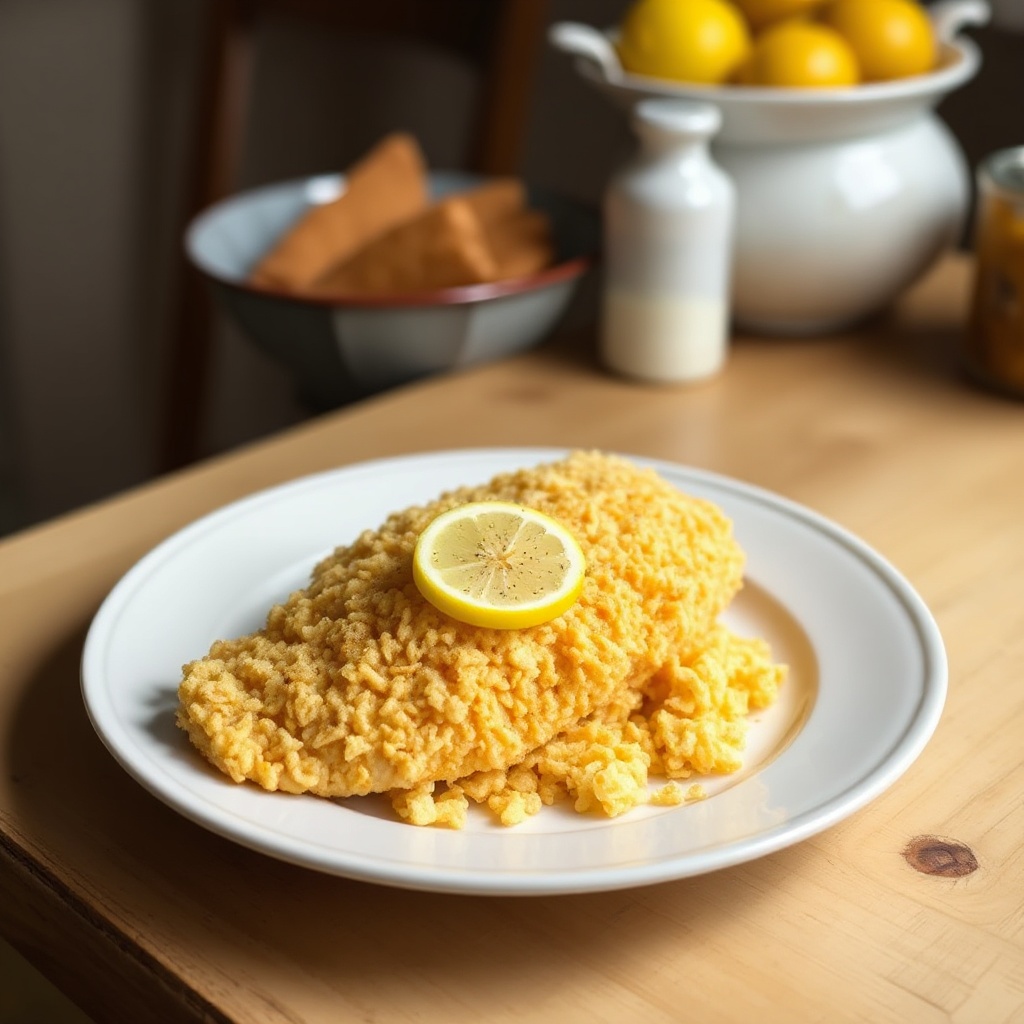 Knuspriges Zitronen-Cornflake-Hühnchen