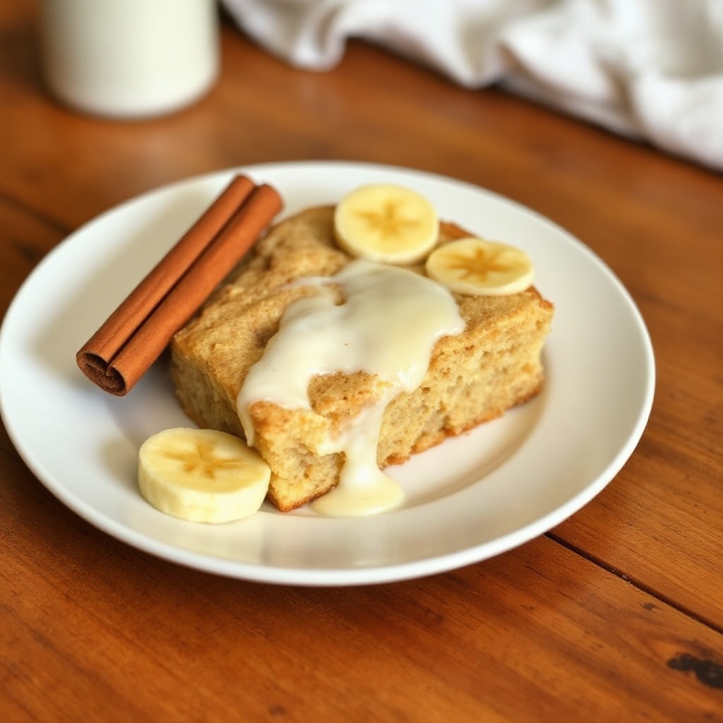 Banana Cinnamon Snack Cake