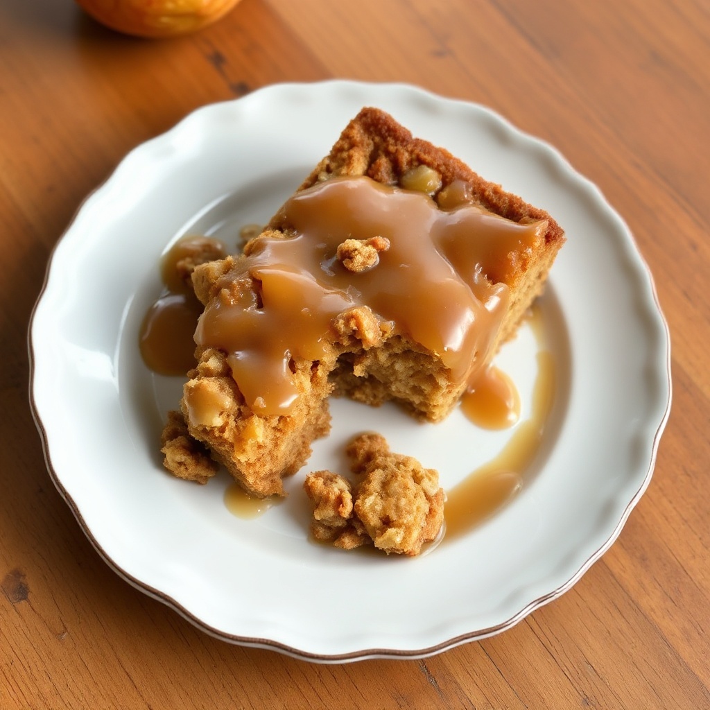 Torta di Mele e Noci Speziata con Glassa al Caramello