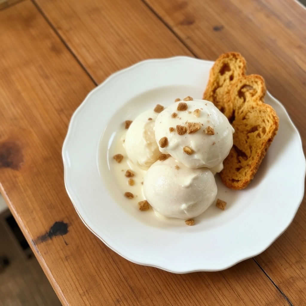 Cremiges Haselnuss-Biscotti-Gelato