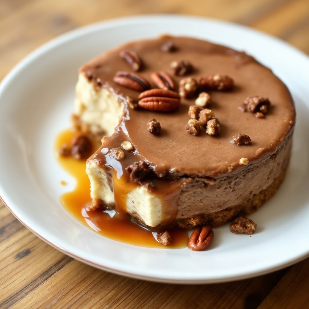 Decadent Chocolate Pecan Cheesecake