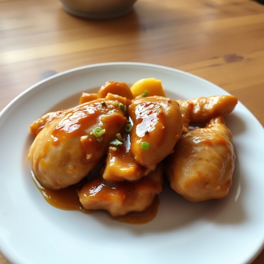 Süßes und Herbes Glasiertes Hähnchen