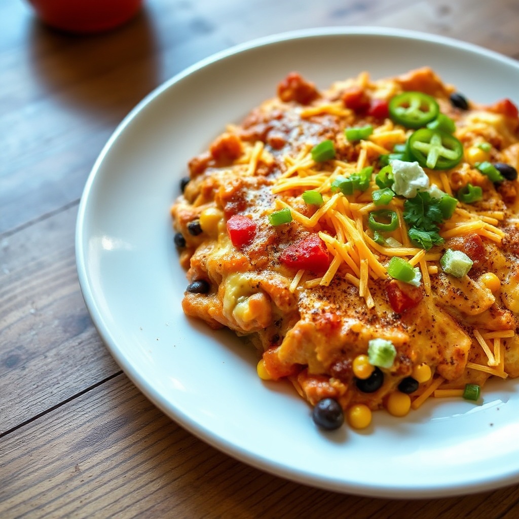 Würziger Hähnchen-Enchilada-Dip