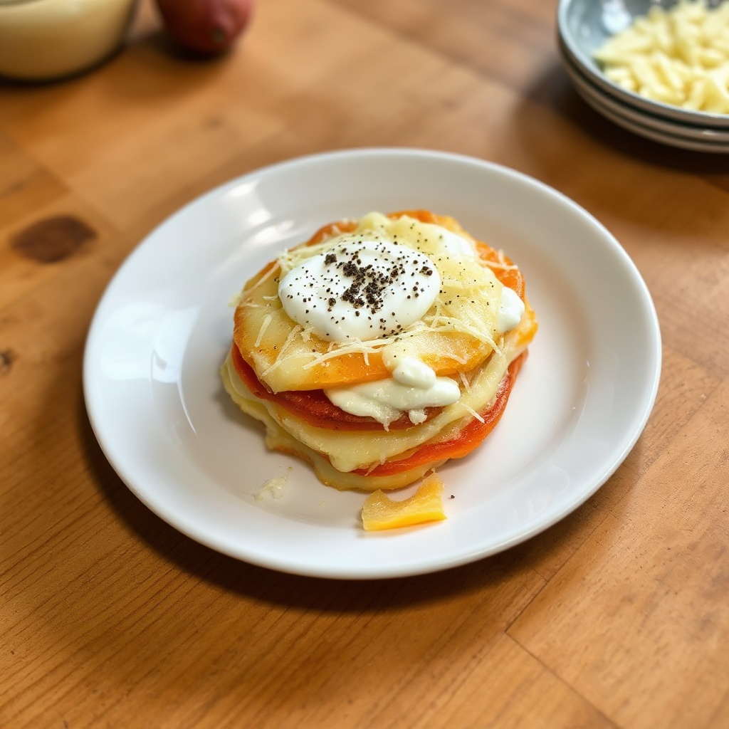 Layered Potato and Cheese Bake