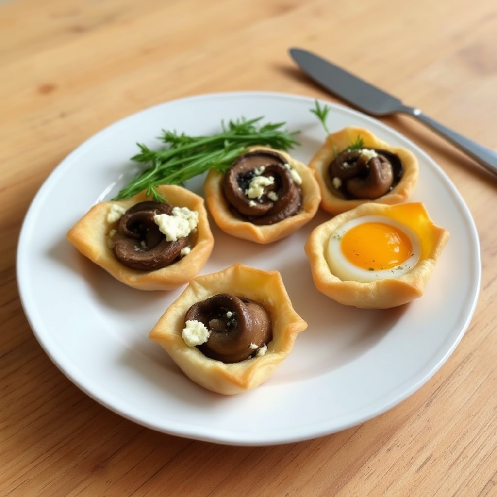 Savory Mushroom and Blue Cheese Pastry Bites