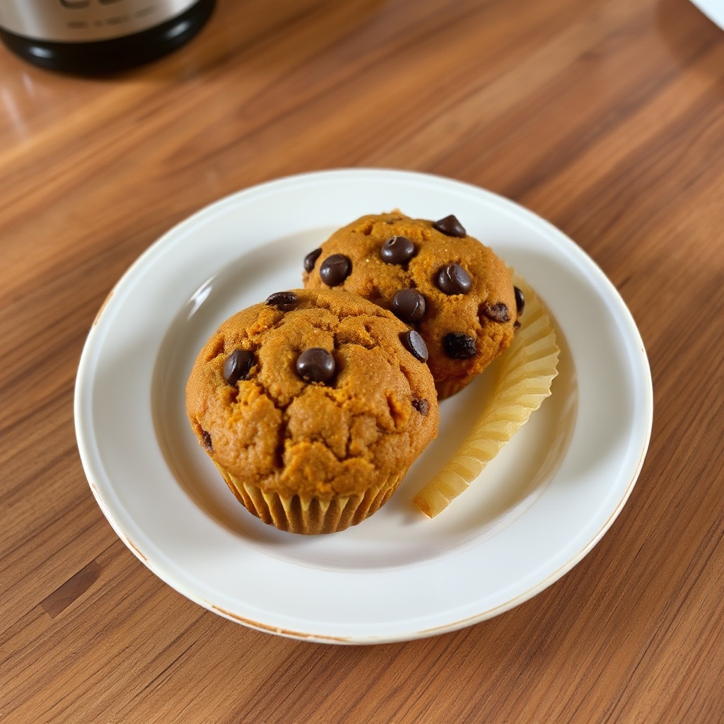 Kürbisgewürz-Schokoladenstückchen-Muffins