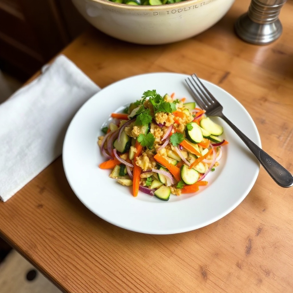 Würziger Jicama- und Gemüse-Crunch-Salat