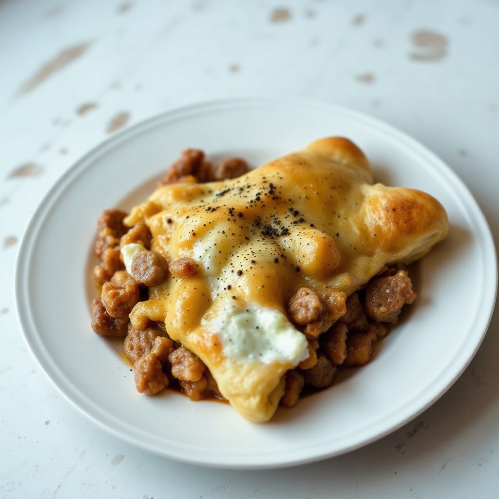 Herzhafter Wurst-Crescent-Bake