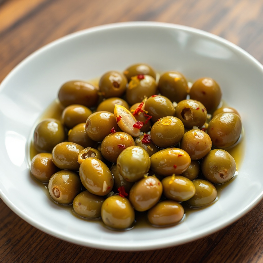 Olive Verdi Marinate alla Mediterranea