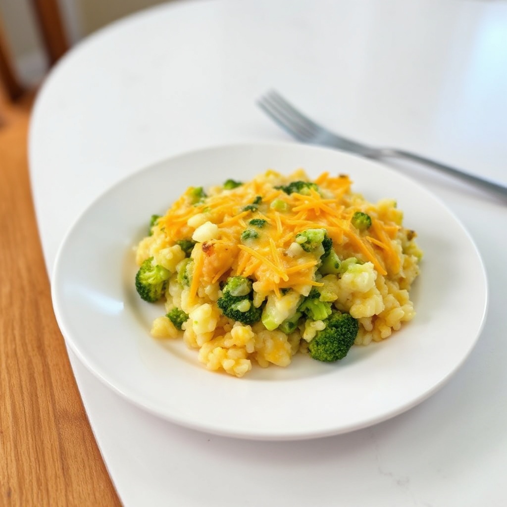 Käse-Brokkoli-Reis-Auflauf