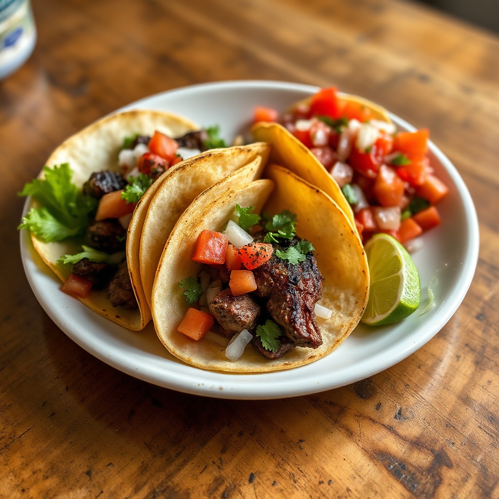 Tacos di Carne Asada Grigliati con Salsa Fresca