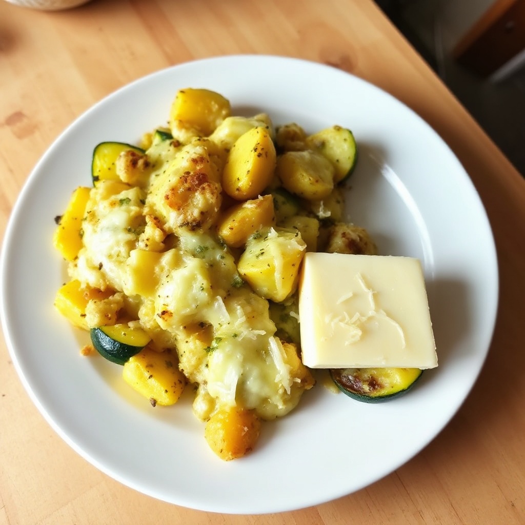 Cheesy Baked Zucchini and Squash Casserole