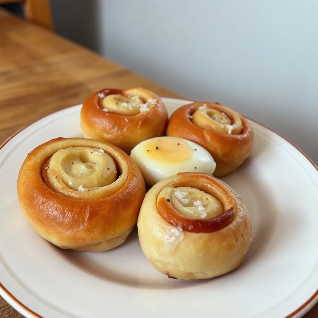 Latvian-Style Bacon and Onion Rolls
