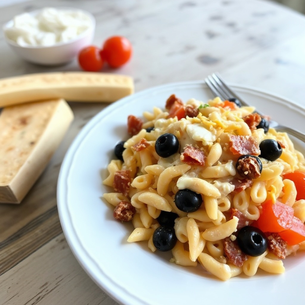 Insalata di Pasta Cremosa con Ranch e Bacon