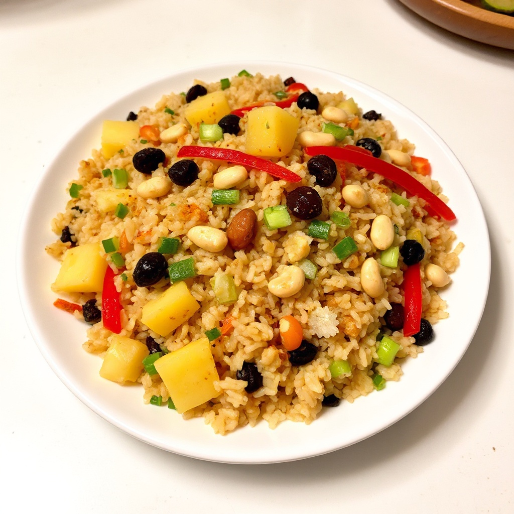 Tropical Rice Salad with Citrus-Sesame Dressing