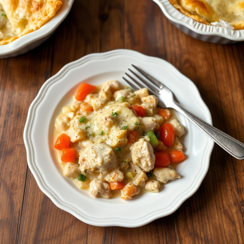Cremige Hähnchen-Blätterteig-Pastete