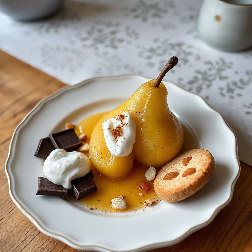Goldene Birnen- und Mandel-Delikatesse