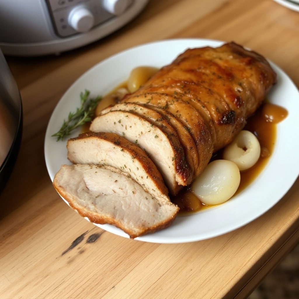 Herzhafter Schnellkochtopf-Schweinebraten